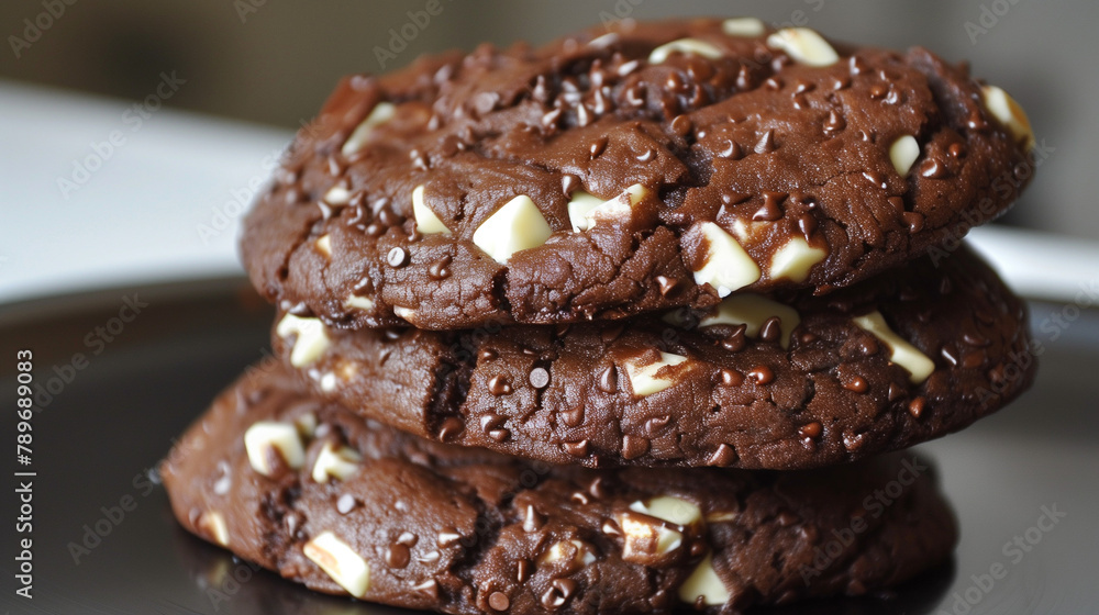 fresh baked triple chocolate cookies fresh baked triple chocolate cookies