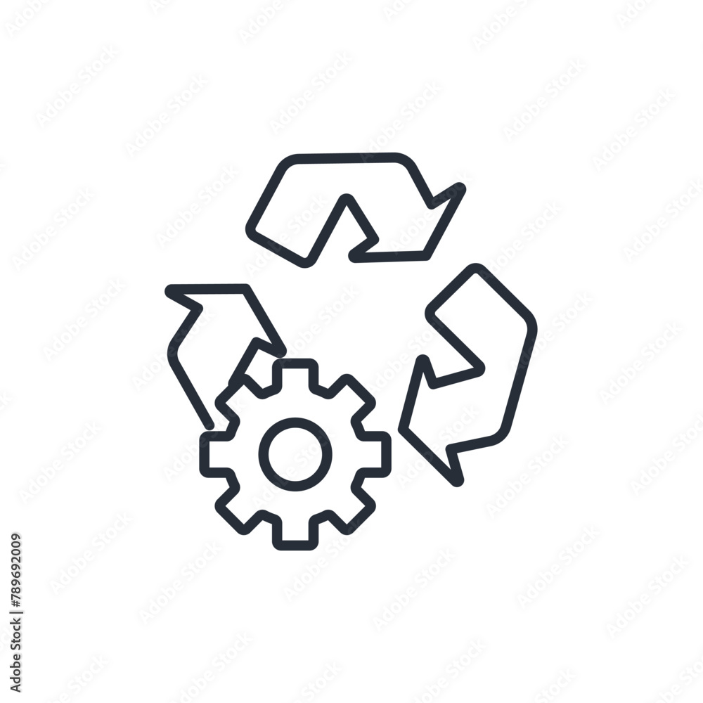 rotation icon. vector.Editable stroke.linear style sign for use web design,logo.Symbol illustration.