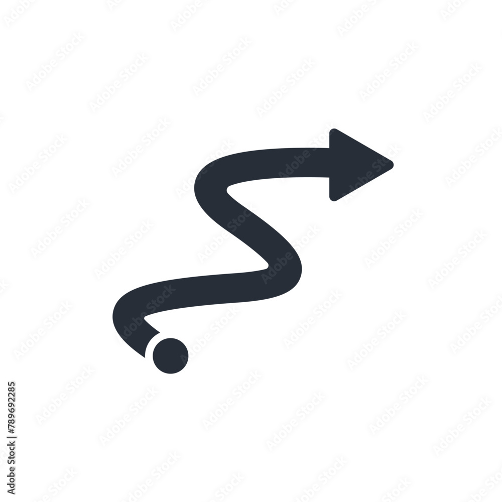 trajectory icon. vector.Editable stroke.linear style sign for use web design,logo.Symbol illustration. trajectory icon. vector.Editable stroke.linear style sign for use web design,logo.Symbol illustration.