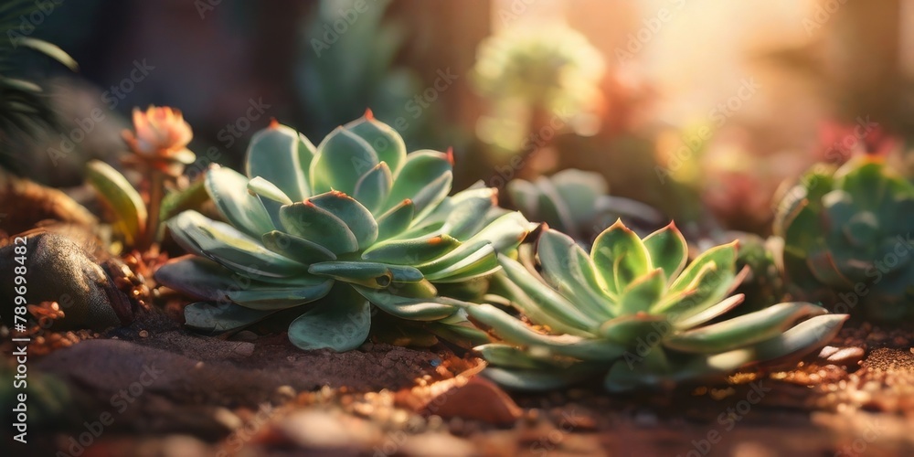 Image of lush succulent plants arranged on a transparent background Image of lush succulent plants arranged on a transparent background