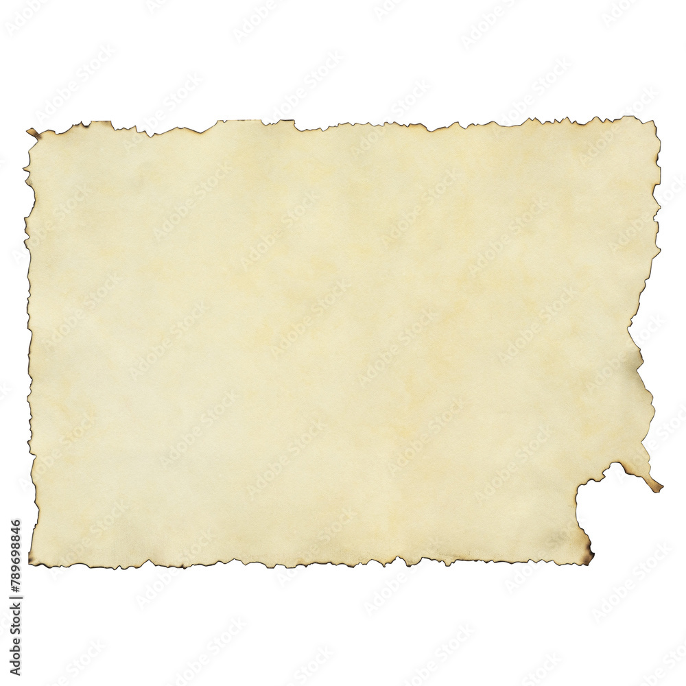 Fototapeta premium Burnt vintage paper png, transparent background