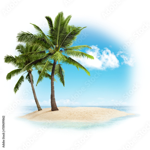 Beach png sticker on transparent background