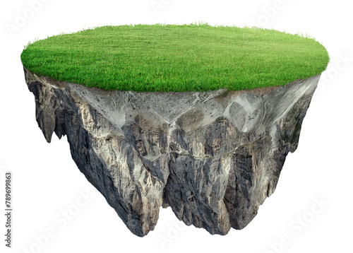 Canvas-taulu 3D floating land png sticker on transparent background
