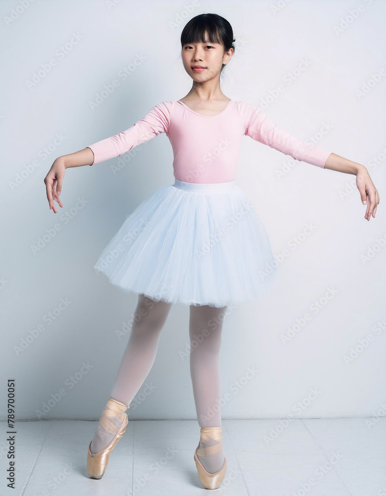 Naklejka premium バレエを踊る女の子