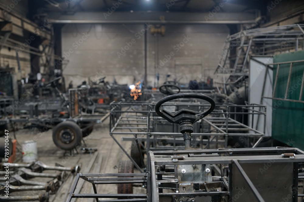 Industrial Warehouse, Assembly of Metal Structure Industrial Warehouse, Assembly of Metal Structure