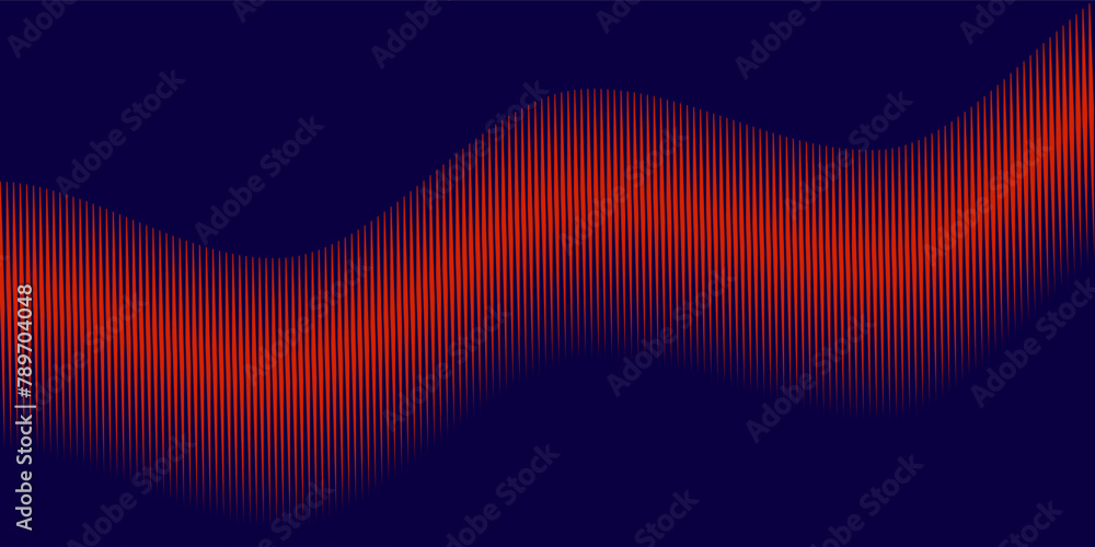 Fototapeta premium Black and red wavy gradient halftone backgrounds with space for text. Pop art template, texture. Vector illustration.