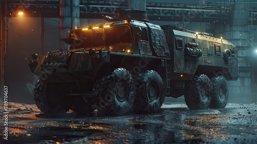 Large game armored vehicle.