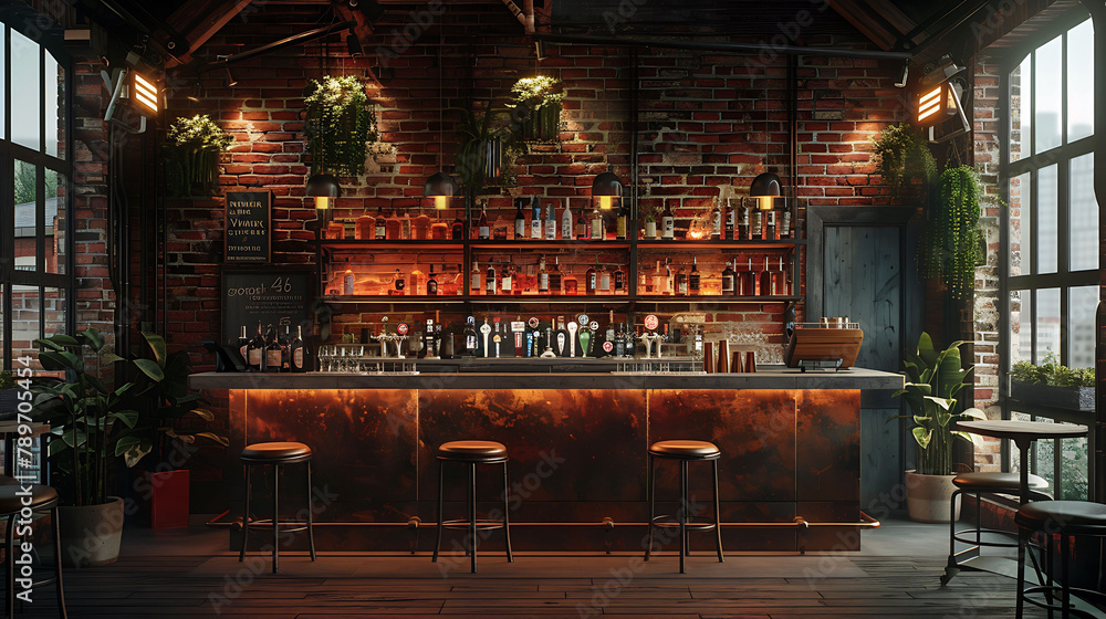 Industrial loft bar style