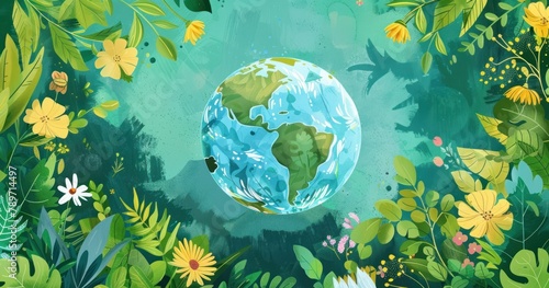 Art Illustration Celebrate Earth day