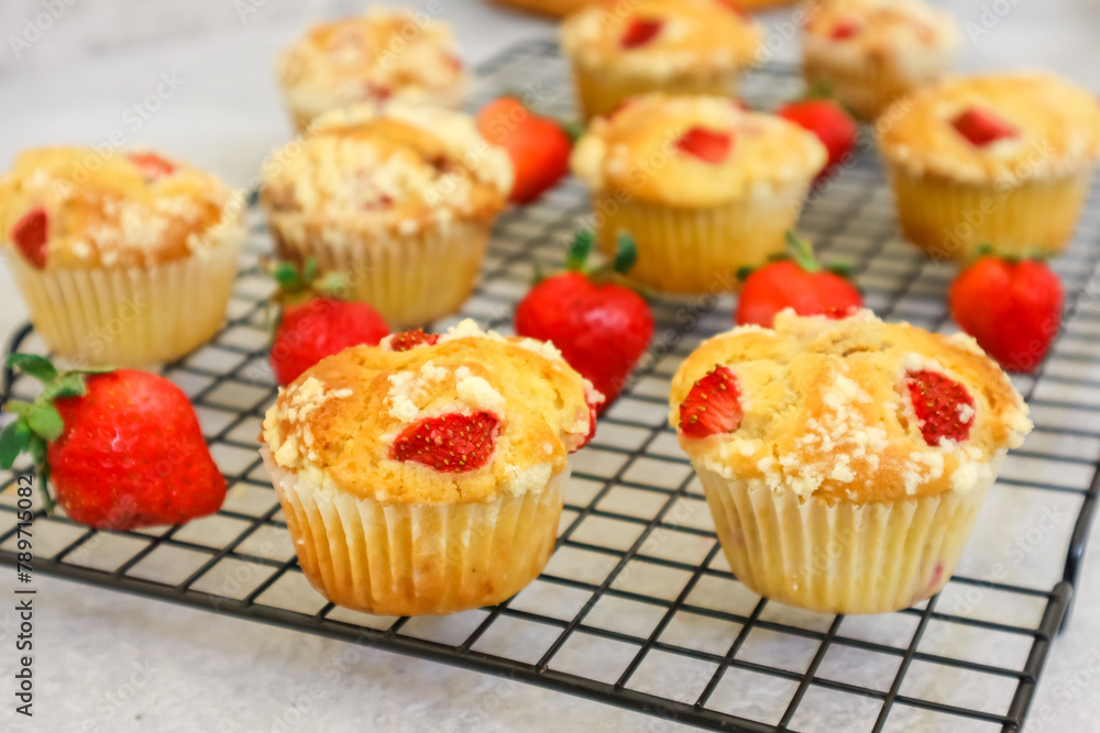 Strawberry muffin or cupcake Strawberry muffin or cupcake