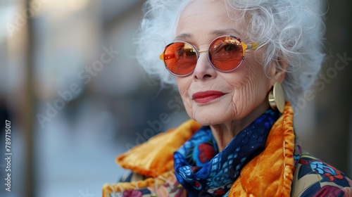 Cool old lady with funky style