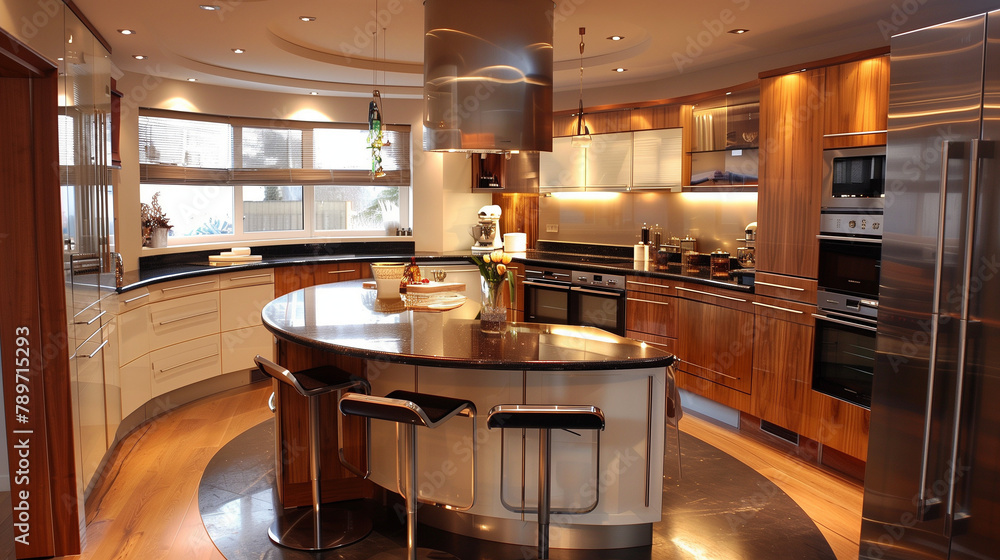 A Sleek Gourmet Kitchen Designed for Function and Style in a Modern Home A Sleek Gourmet Kitchen Designed for Function and Style in a Modern Home