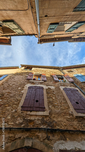 Sky in the old town of south france provence.