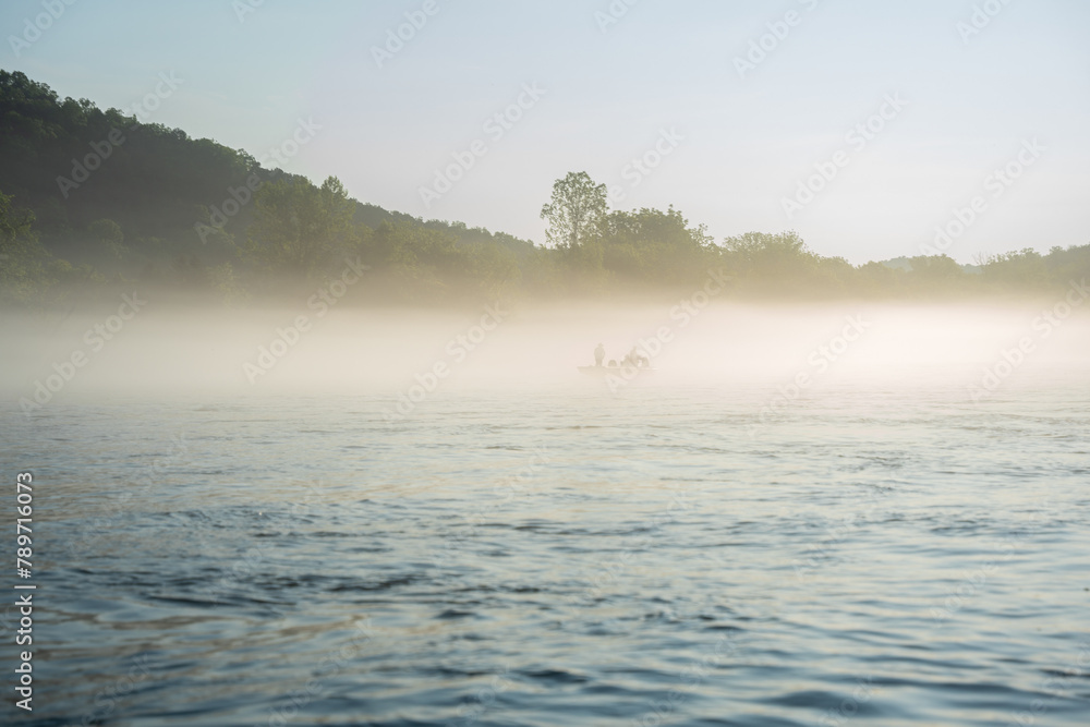 Boat in the fog