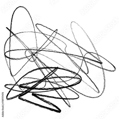 Messy line png sticker  squiggle transparent background
