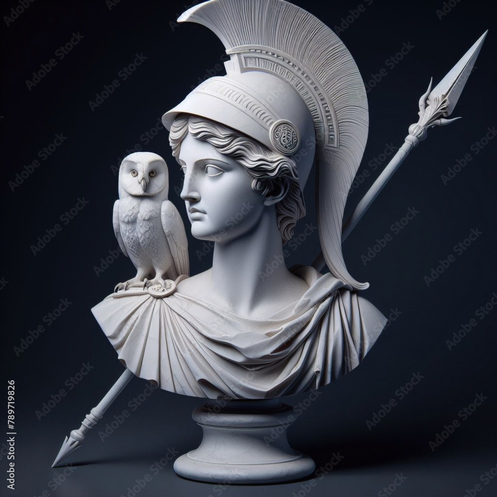 Athena marble statue, the ancient goddess of science and knowledge ...