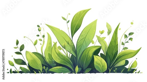 2d icon depicting grass leaves a whimsical cartoon illustration suitable for any website