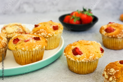 Strawberry muffin or cupcake