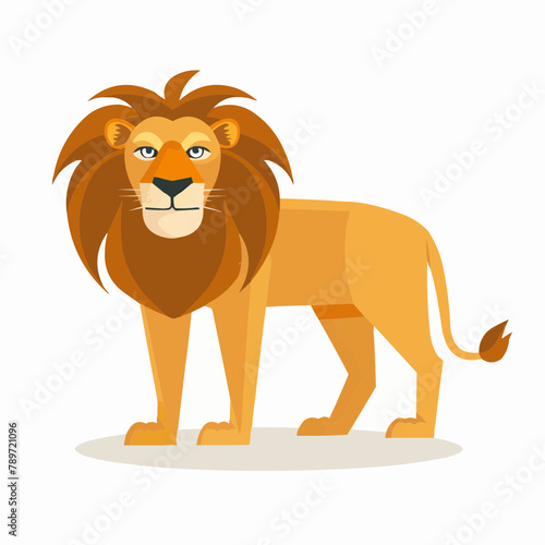 a cartoon lion standing on a white background