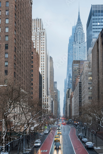 New York city winter streets