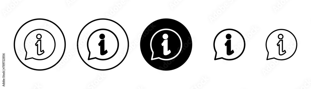 Information icon vector isolated on white background. Info sign. About us Information icon vector isolated on white background. Info sign. About us
