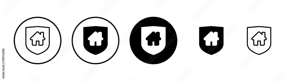 Home insurance icon vector isolated on white background. home protection icon Home insurance icon vector isolated on white background. home protection icon