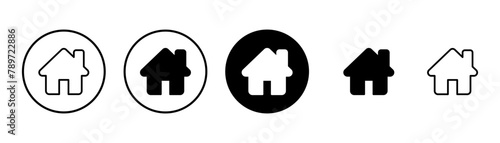 Home icon vector isolated on white background. House vector icon. Address