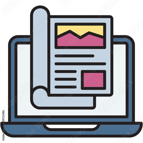 Online Magazine Illustration