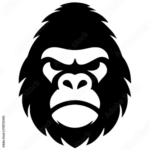 Gorilla face silhouette
