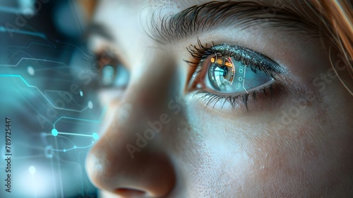 Cybernetic Gaze: Vision of Automotive Tech Harmony. Concept Smart Cars, Future Technology, Artificial Intelligence, Connected Vehicles, Automotive Trends