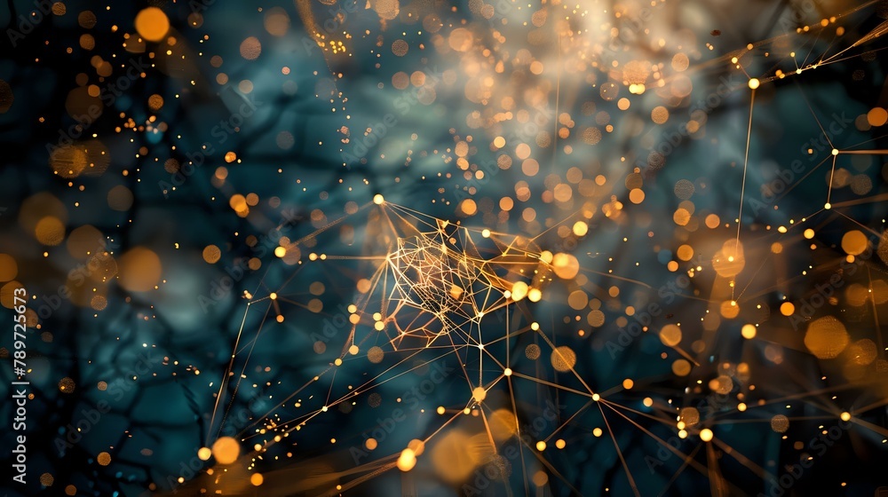 Digital Network: A Dazzling Display of Interconnected Nodes and Lines Digital Network: A Dazzling Display of Interconnected Nodes and Lines
