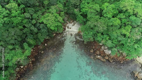 Small wild beach on Ilha Grande - Angra dos Reis, Rio de Janeiro, Brazil photo