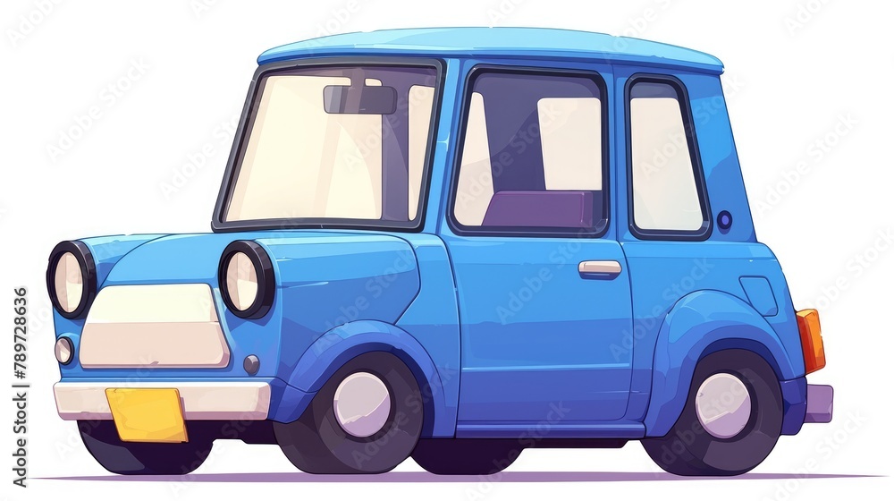 Illustration of a car icon in 2d format Illustration of a car icon in 2d format