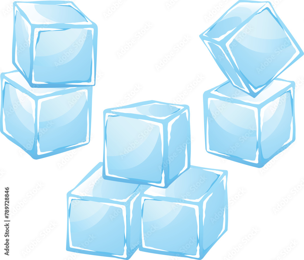 Ice cubes isolated on white background Ice cubes isolated on white background