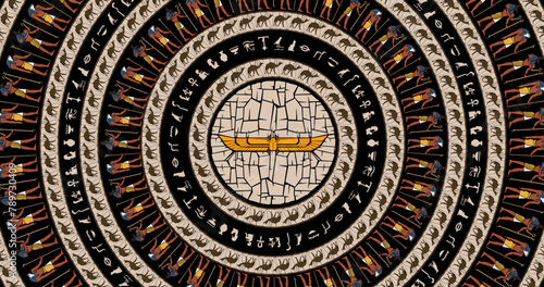 Ancient egypt background.Egyptian hieroglyph and symbolAncient culture sing and symbol.Anubis. Ra. Tutankamon