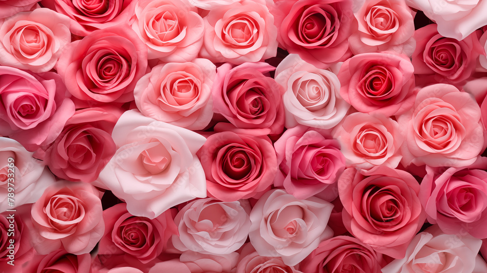 Background of Mixed Roses for Valentine's Day Background of Mixed Roses for Valentine's Day