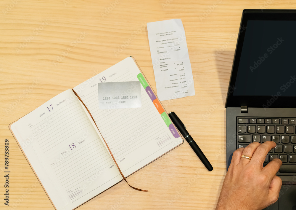 Organized Financial Planning at Desk Organized Financial Planning at Desk