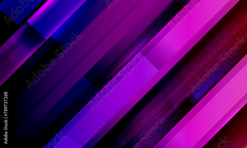 Blue and purple diagonal line geometry tech abstract background. color stripes.