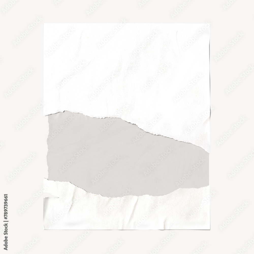 Obraz premium Ripped poster png transparent mockup, paper texture in realistic design