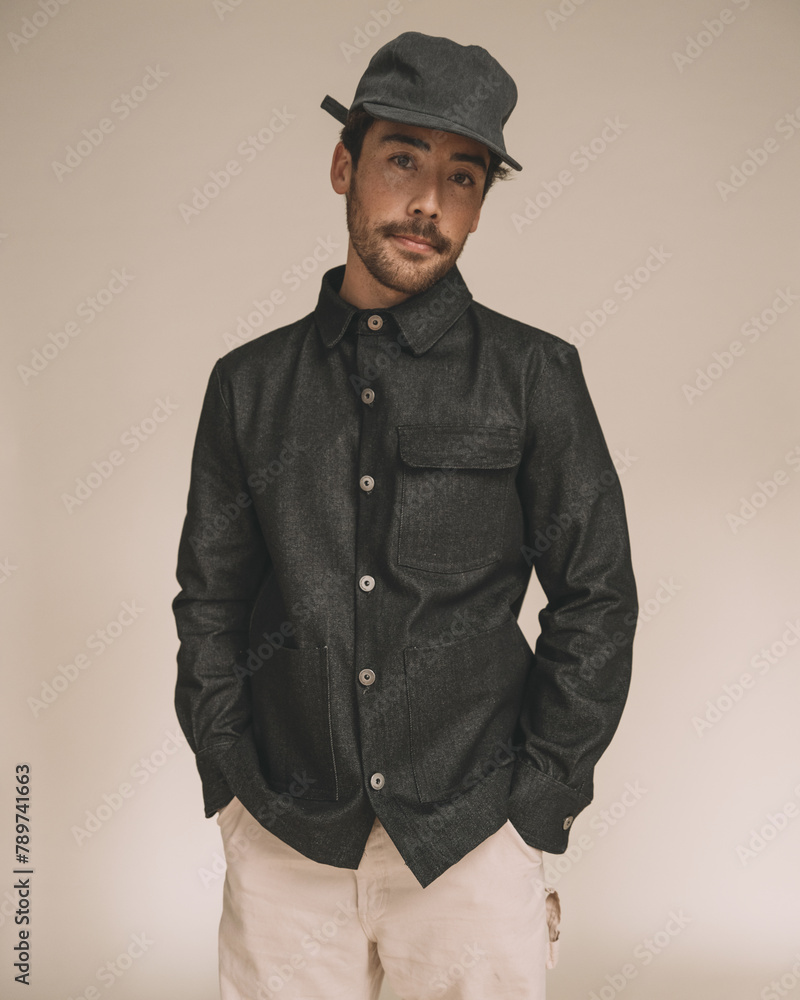 Mens Fashion Shoot in Studio on neutral backdrop Mens Fashion Shoot in Studio on neutral backdrop