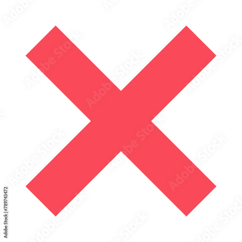 X mark png icon sticker, flat graphic on transparent background photo