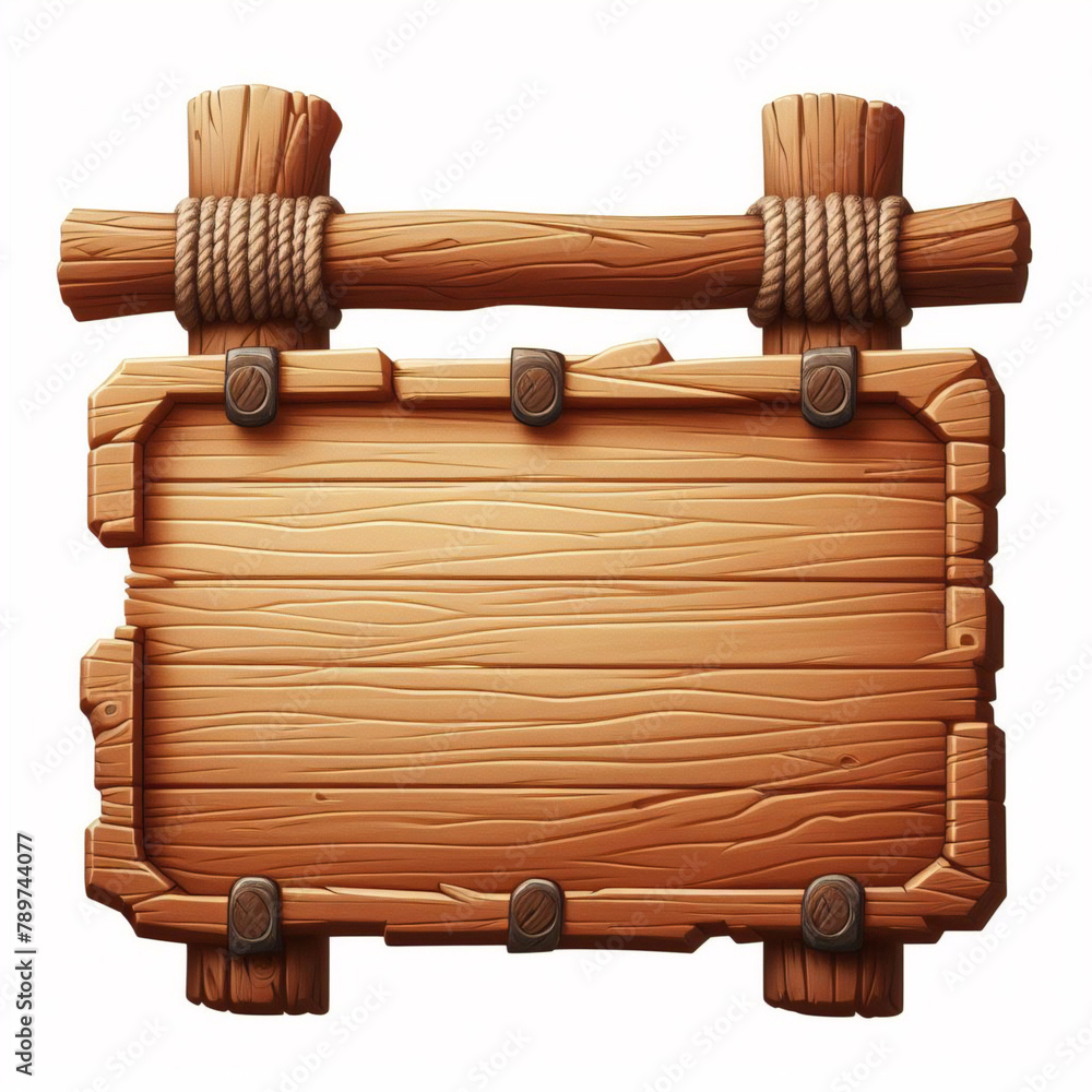 Naklejka premium Blank empty wooden rustic signage sign board signpost post wood on transparent background cutout, PNG file. Many assorted different Mockup template for artwork design.