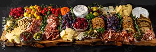 Vibrant Garden-inspired Charcuterie and Cheese Food Platter Display