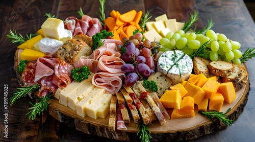 Vibrant Garden-inspired Charcuterie and Cheese Food Platter Display