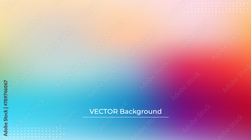Smooth and blurry colorful gradient mesh background. Modern bright rainbow colors. Easy editable soft colored vector banner template. Premium quality Smooth and blurry colorful gradient mesh background. Modern bright rainbow colors. Easy editable soft colored vector banner template. Premium quality