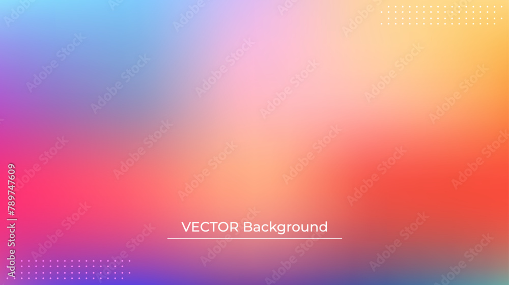 Smooth and blurry colorful gradient mesh background. Modern bright rainbow colors. Easy editable soft colored vector banner template. Premium quality Smooth and blurry colorful gradient mesh background. Modern bright rainbow colors. Easy editable soft colored vector banner template. Premium quality