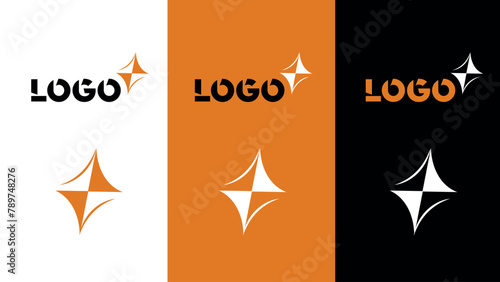 Logo company, corporative brand oranje