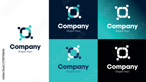 Logo company, corporative brand green