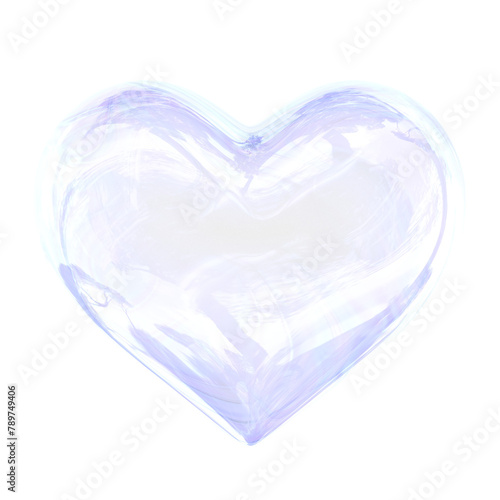 Heart png 3D rendering shape sticker, Valentine's collage element on transparent background