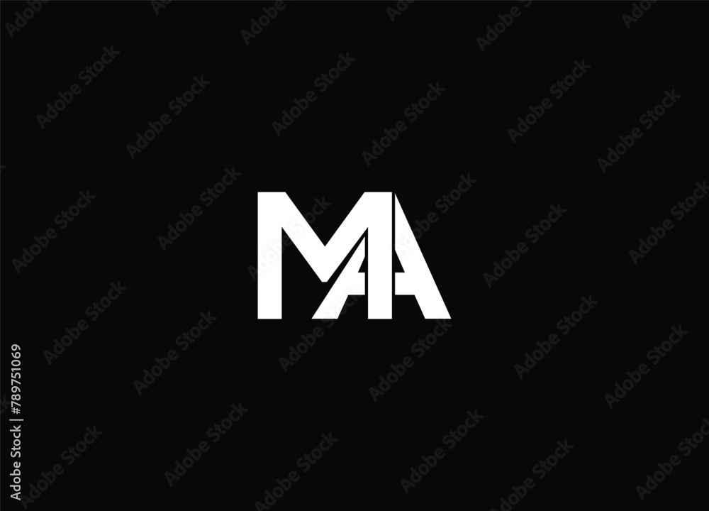 MA initial latter logo design and monogram logo MA initial latter logo design and monogram logo